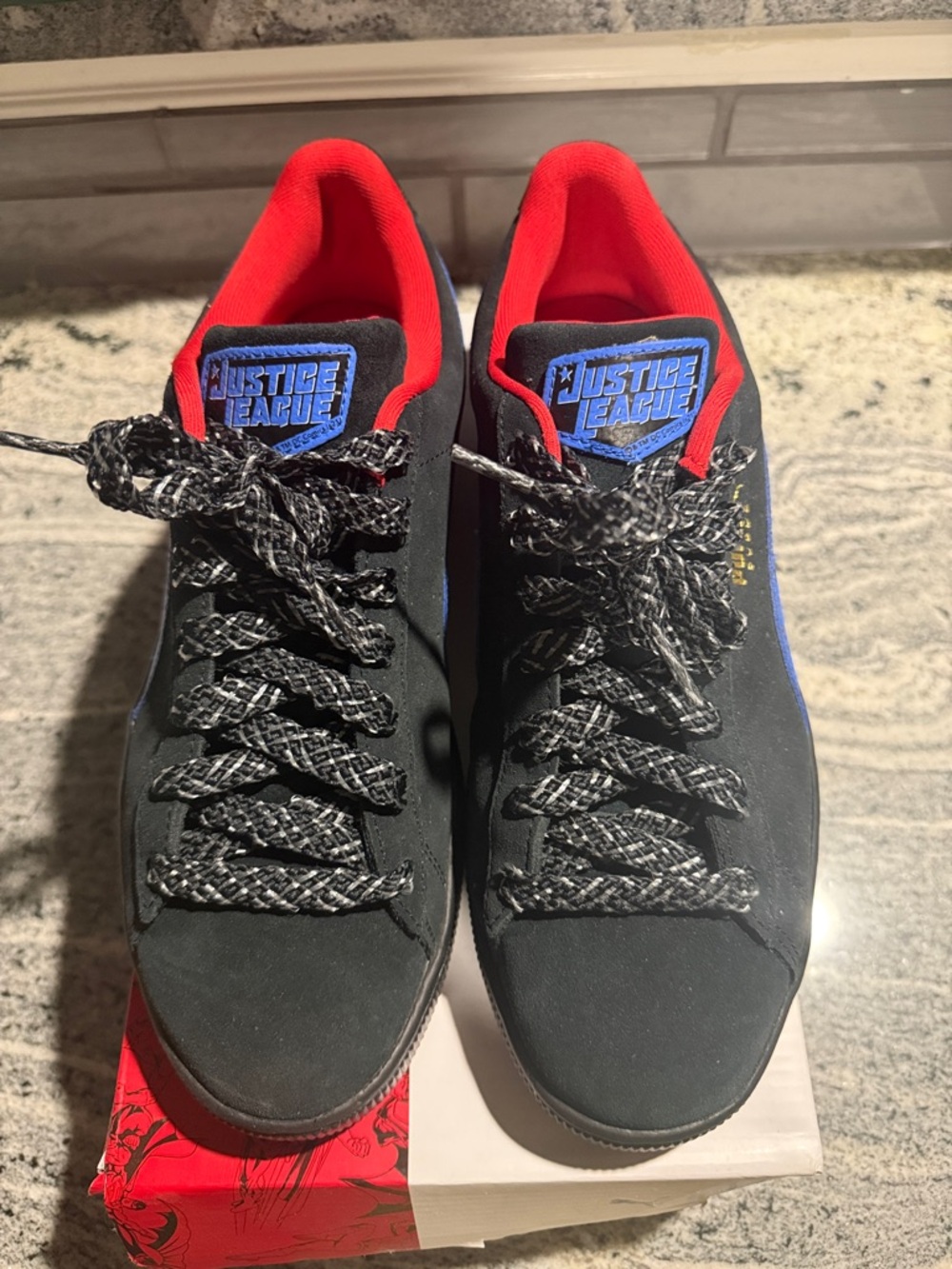 Puma x Justice League Men's Black & Red Casual Sneakers